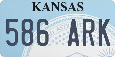KS license plate 586ARK