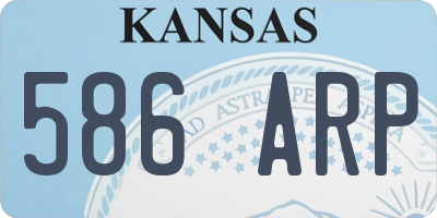 KS license plate 586ARP