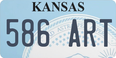 KS license plate 586ART
