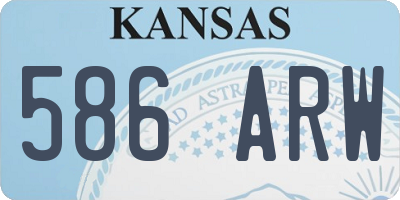KS license plate 586ARW