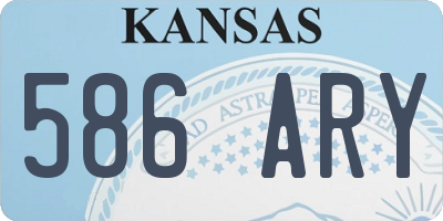 KS license plate 586ARY