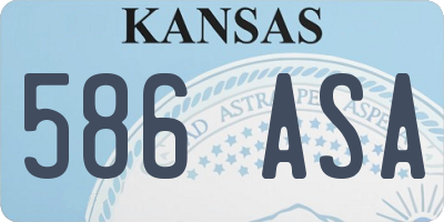 KS license plate 586ASA