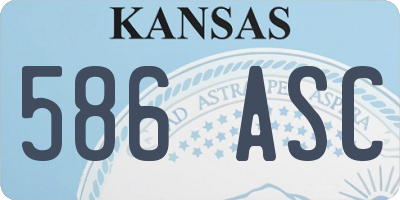 KS license plate 586ASC