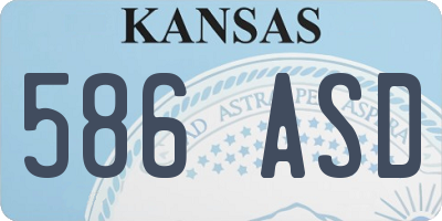 KS license plate 586ASD