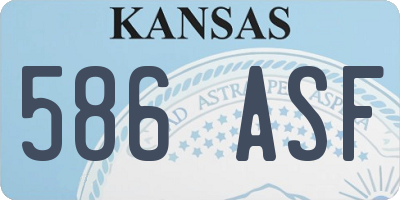 KS license plate 586ASF
