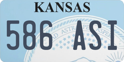 KS license plate 586ASI
