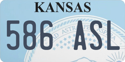 KS license plate 586ASL