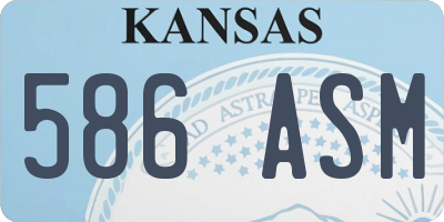 KS license plate 586ASM