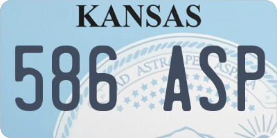 KS license plate 586ASP