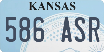 KS license plate 586ASR