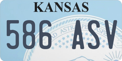 KS license plate 586ASV