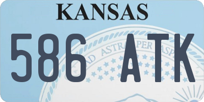 KS license plate 586ATK