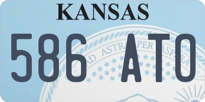 KS license plate 586ATO