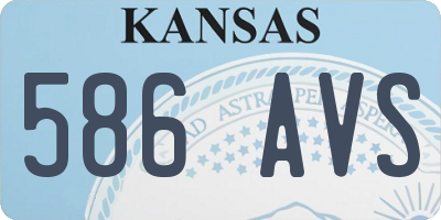 KS license plate 586AVS