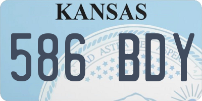 KS license plate 586BDY