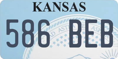 KS license plate 586BEB