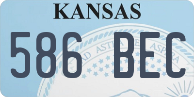 KS license plate 586BEC