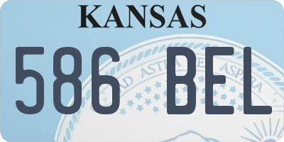 KS license plate 586BEL