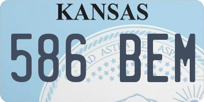 KS license plate 586BEM