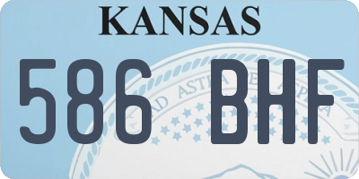 KS license plate 586BHF