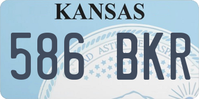 KS license plate 586BKR