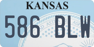 KS license plate 586BLW