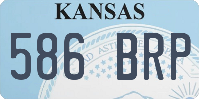 KS license plate 586BRP