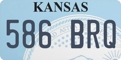 KS license plate 586BRQ