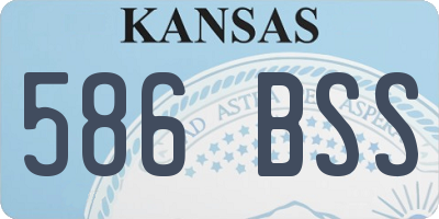 KS license plate 586BSS