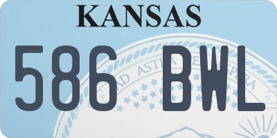 KS license plate 586BWL