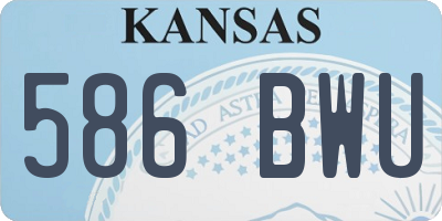 KS license plate 586BWU