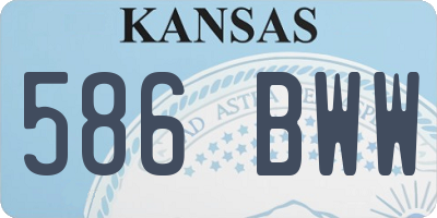 KS license plate 586BWW