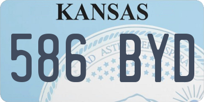 KS license plate 586BYD