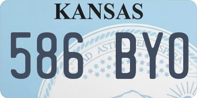 KS license plate 586BYO