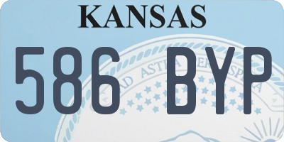 KS license plate 586BYP