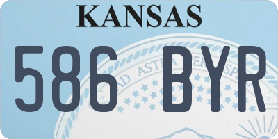 KS license plate 586BYR