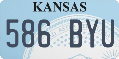 KS license plate 586BYU