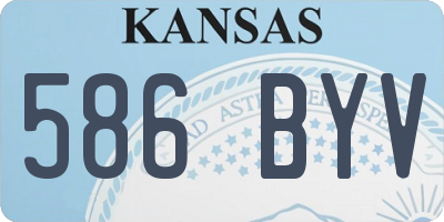 KS license plate 586BYV
