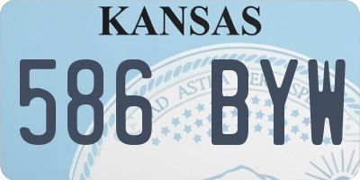 KS license plate 586BYW