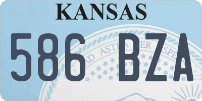KS license plate 586BZA