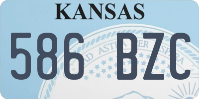 KS license plate 586BZC