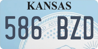 KS license plate 586BZD
