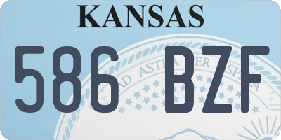 KS license plate 586BZF