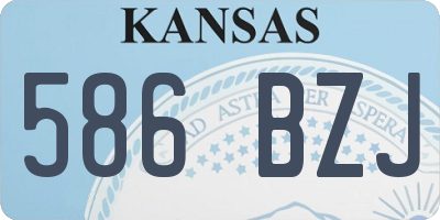 KS license plate 586BZJ
