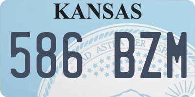 KS license plate 586BZM