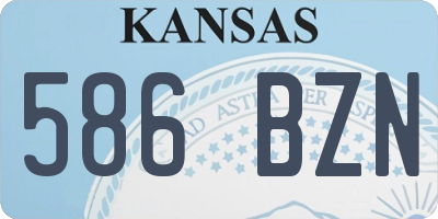 KS license plate 586BZN