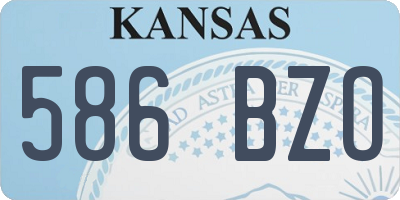 KS license plate 586BZO