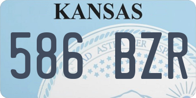 KS license plate 586BZR