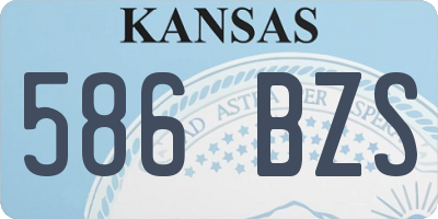 KS license plate 586BZS
