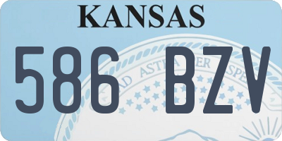 KS license plate 586BZV